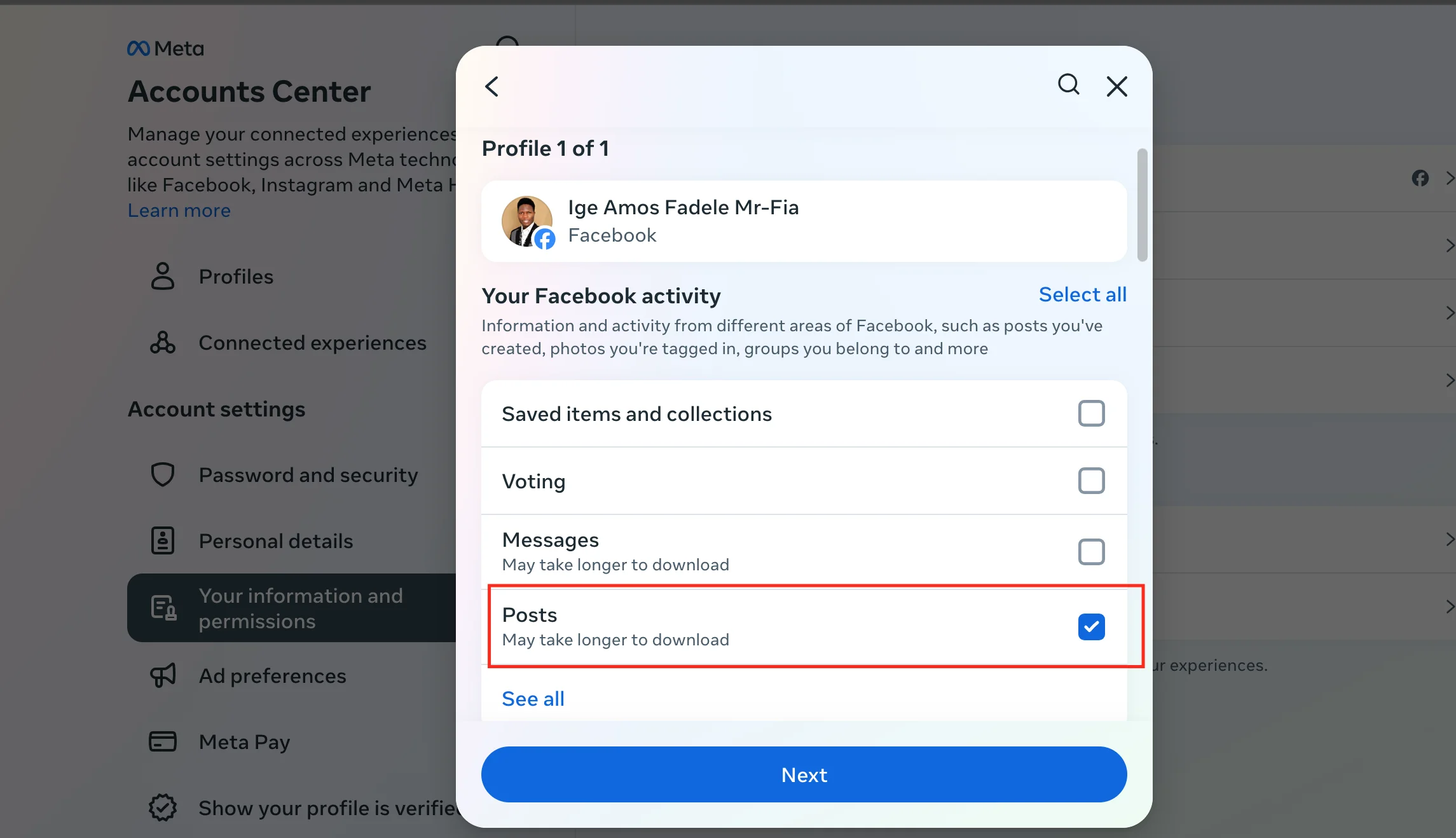 Step 4 - Check Posts only